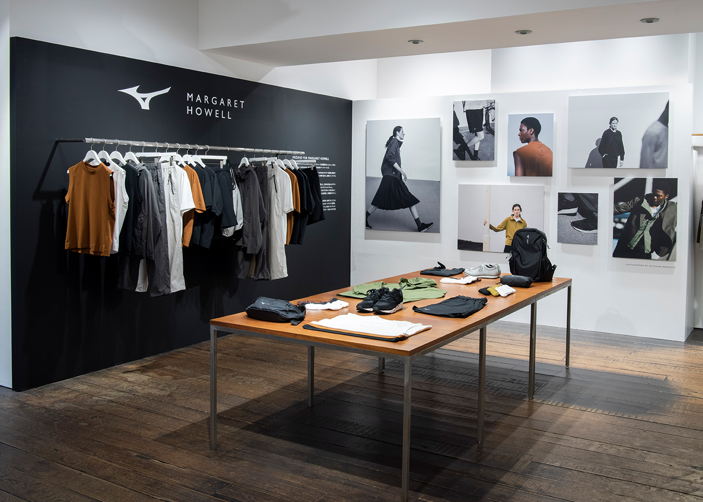 神南店からSS24 MIZUNO FOR MARGARET HOWELLの特別な演出の