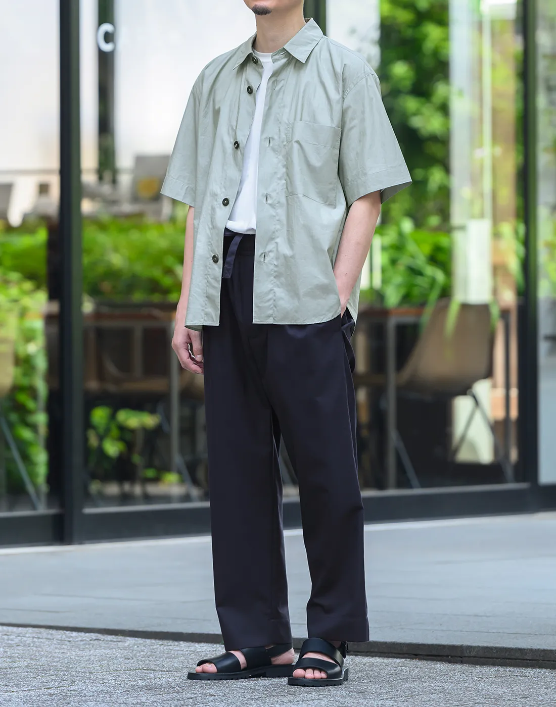 MARGARET HOWELL 羽柄 半袖シャツ MARGARET HOWELL 羽柄 半袖シャツ MARGARET HOWELL